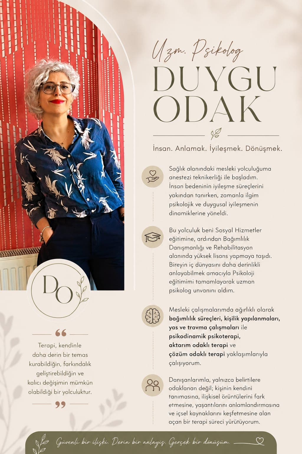 Uzm. Psikolog ve Psikoterapist Duygu Odak